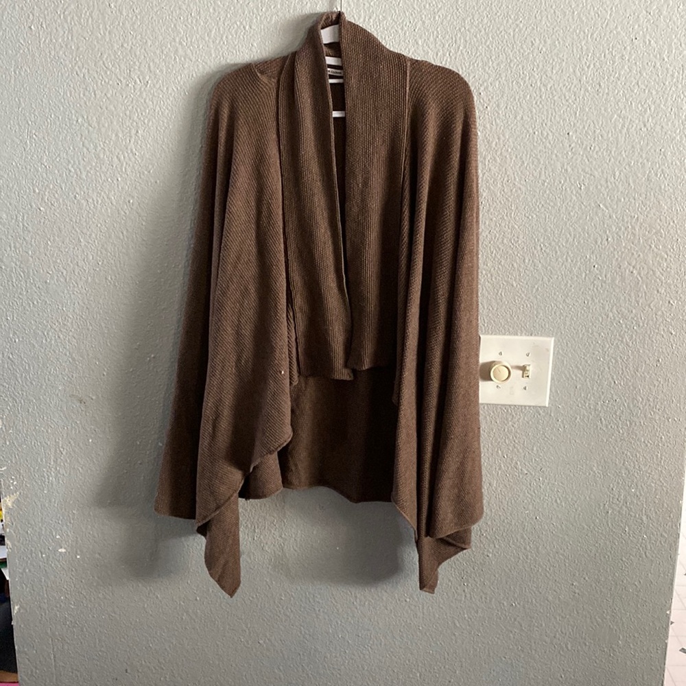 Brown cowl neck cardigan
